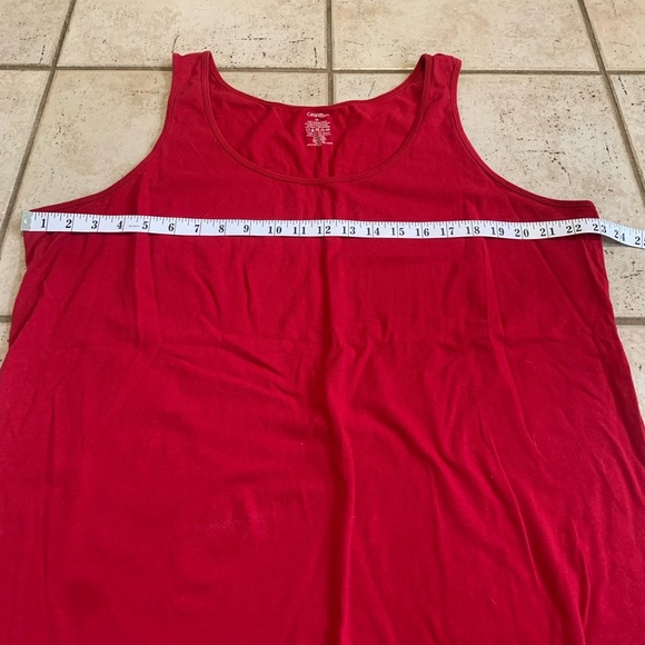 💜 George Women's Red Tank Top Size 4X - Picture 5 of 6